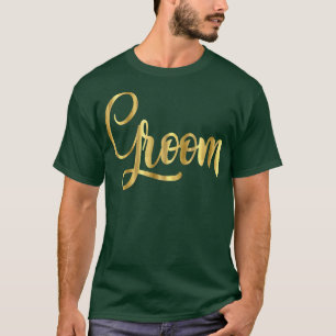 Bruidegom Huwelijksfeest Bruid Script Bachelor T-shirt
