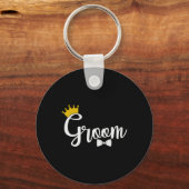 Bruidegom Huwen Jonggezellenfeest Trouwen Oefendin Sleutelhanger (Voorkant)