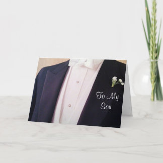 BRUIDEGOM IN ZIJN TUX-**SON** OP JE TROUWDAG KAART