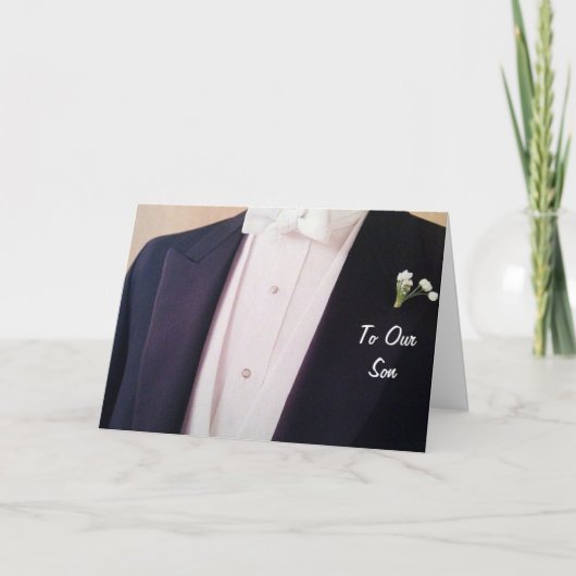 BRUIDEGOM IN ZIJN TUX-SON OP UW TROUWDAG * ONZE ZO KAART (Voorkant)