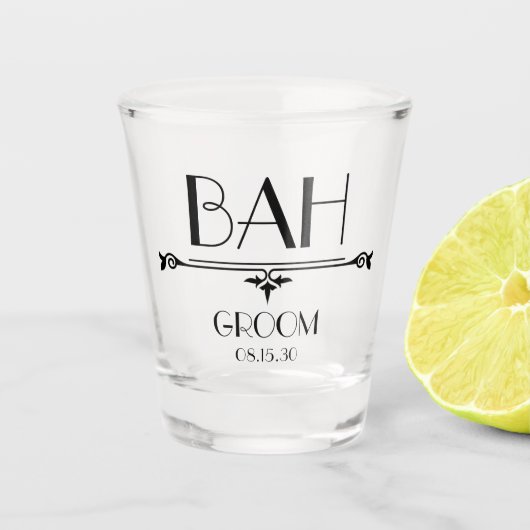Bruidegom Initiaal Shot Glas (Voorkant)
