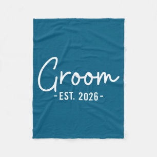 Bruidegom is 2026 echtgenoot om vrijgezellenfeest fleece deken