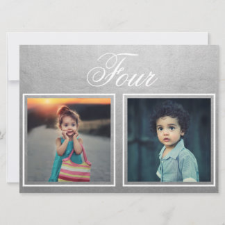 Bruidegom Leeftijd Elegant Klasse Zilver Tafelnumm Kaart