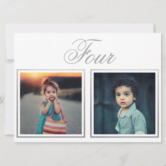 Bruidegom Leeftijd Elegant Klasse Zilver Tafelnumm Kaart (Achterkant)