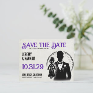 bruidegom met Voodoo Doll Bride Save The Date