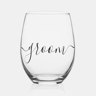 Bruidegom Minimalist Wijnglas Zonder Voet