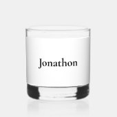 Bruidegom Modern Gepersonaliseerd Minimalistisch  Whisky Glas (Achterkant)