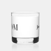 Bruidegom Modern Gepersonaliseerd Minimalistisch  Whisky Glas (Links)