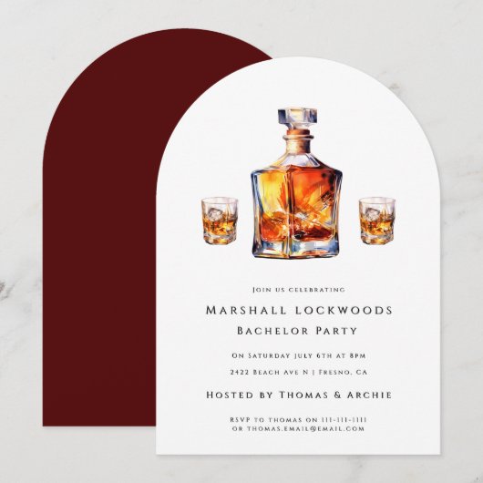 bruidegom om vrijgezellenfeestuitnodiging te zijn kaart (Voorkant / Achterkant)