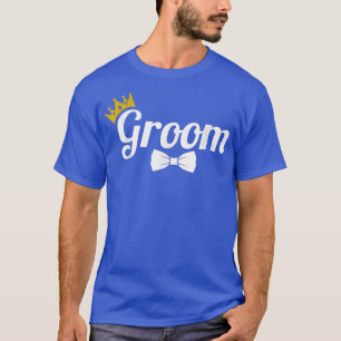Bruidegom Schattig Verloving Passende Jonggehuwden T-shirt