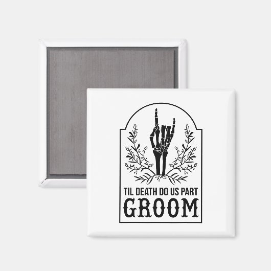 Bruidegom Skelet Hand Koppels Bijpassende Trouw Ha Magneet (Voorkant / Achterkant)