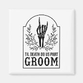 Bruidegom Skelet Hand Koppels Bijpassende Trouw Ha Magneet (Voorkant)