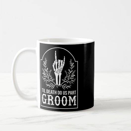 Bruidegom Skeleton Hand koppels matching bruiloft Koffiemok (Links)