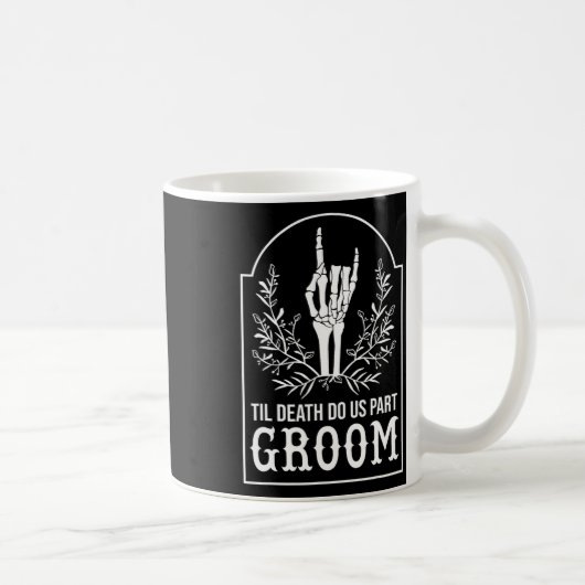 Bruidegom Skeleton Hand koppels matching bruiloft Koffiemok (Rechts)