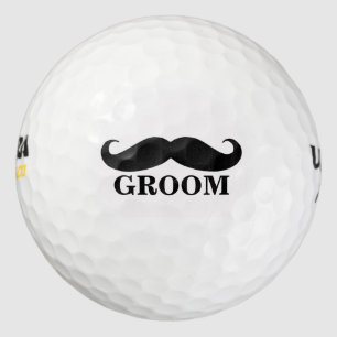 Bruidegom snor bruiloft gunsten gepersonaliseerd golfballen
