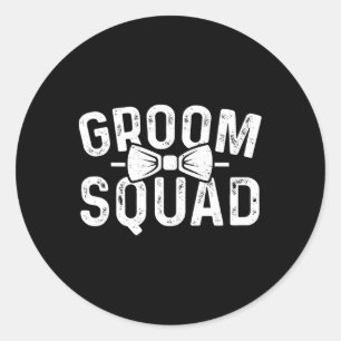 Bruidegom Squad Bruidsjonkers Grappige Stag Verlov Ronde Sticker