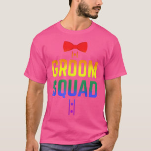 Bruidegom Squad Heren Bachelor Party Gay Pride T-shirt