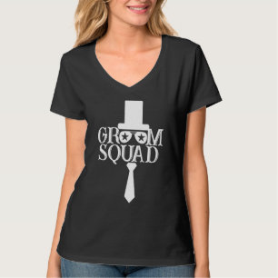 Bruidegom Squad Hoed Cute Verloving Huwelijk Parti T-shirt