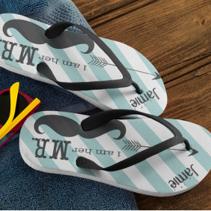 bruidegom strand bruiloft Vintage ik ben haar heer Teenslippers