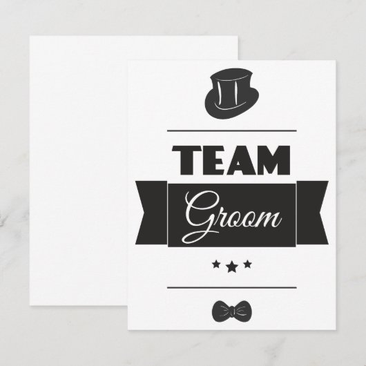 Bruidegom team (Voorkant / Achterkant)