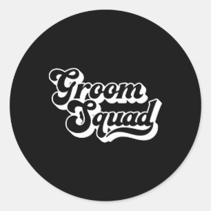 Bruidegom Team Bachelorfeest Heren Crew Matching G Ronde Sticker