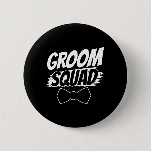 Bruidegom Team Feest Uitdrukkingen Bachelor Trouwe Ronde Button 5,7 Cm (Voorkant)