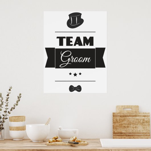 Bruidegom team poster (Keuken)