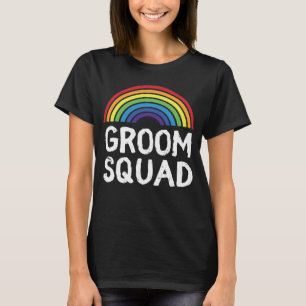 Bruidegom Team Trots Huwelijk LGBT Homoseksuele Ba T-shirt