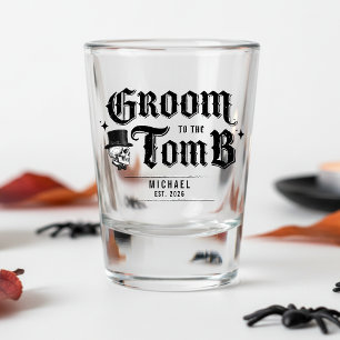 Bruidegom tot aan het graf Schedel Bachelorfeest Shot Glas