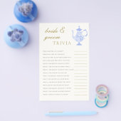 bruidegom trivia bruids thee china kant elegant flyer (Enkel)