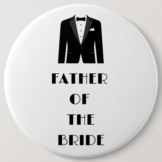 Bruidegom vader ronde button 6,0 cm (Voorkant)