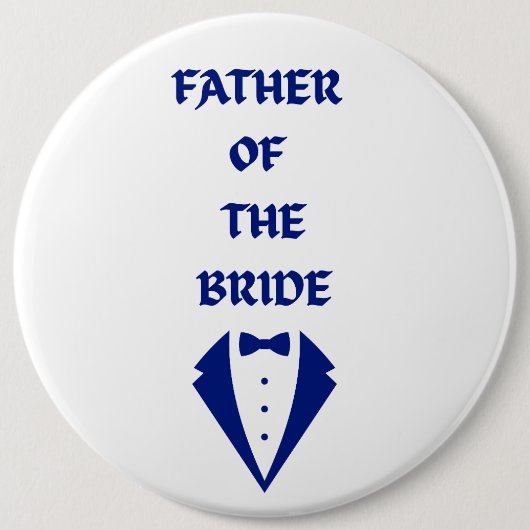 Bruidegom vader ronde button 6,0 cm (Voorkant)