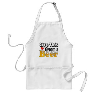 Bruidegom van bier standaard schort