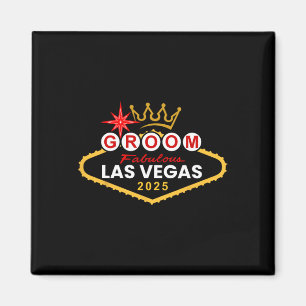 Bruidegom Vegas Bachelorfeest Groep 2025 Getrouwd Magneet
