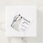 bruidegom Waterverf Illustratie bruiloft gunsten Bedankjes Labels (In situ)