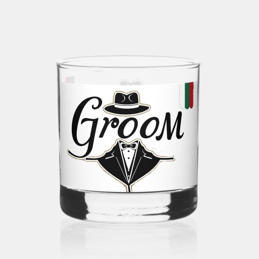 Bruidegom Whisky Glas (Voorkant)