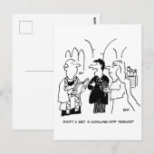 Bruidegom wil een afkoelingsperiode briefkaart (Voorkant / Achterkant)