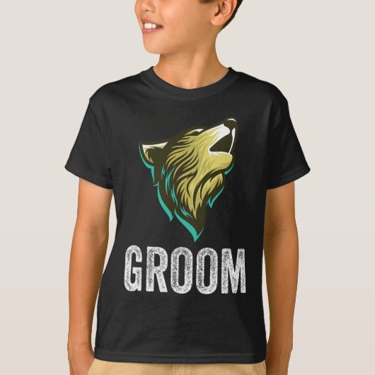 Bruidegom Wolf Bachelor Huwelijk Bruidsjonkers Tea T-shirt (Voorkant)