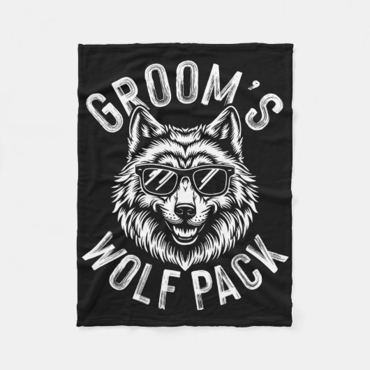 Bruidegom Wolf Pack Bruidsjonkers Jonggezellenfees Fleece Deken (Voorkant)