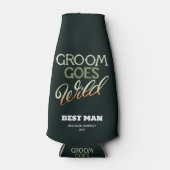 Bruidegom wordt wild vrijgezellenfeest flesjeskoeler (Voorkant)