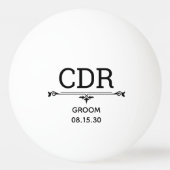 Bruidegominitiaal Pingpongballen (Voorkant)