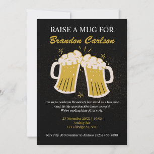 Bruidegom's Laatste Toast & Bier Bash Bachelor Uit Kaart