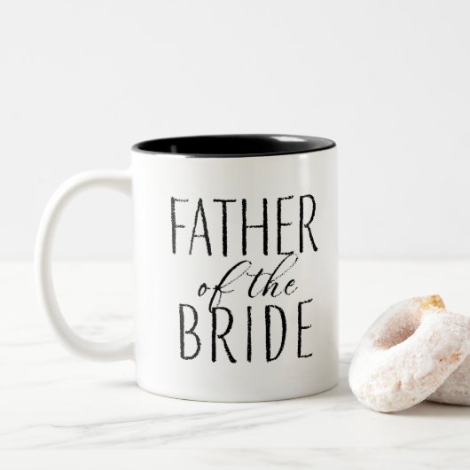 Bruidegom's vader tweekleurige koffiemok (Met donut)