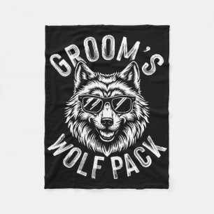 Bruidegom's Wolf Pack Bruidsjonkers Bachelorfeest Fleece Deken