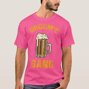 Bruidegomsgroep met bier naar het vrijgezellenfees t-shirt