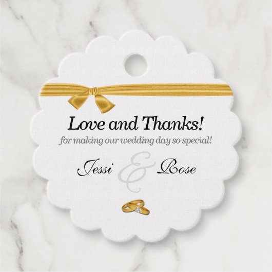  bruiden Gay bruiloft met foto dank u Bedankjes Labels (Voorkant)