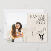 Bruiden Gelukkig Verloving Aankondiging (Voorkant)