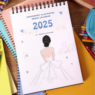 Bruiden, mode illustratie, bruiloft kalender