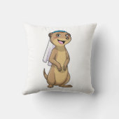 Bruidmeerkat met sluier kussen (Achterkant)