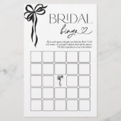 Bruids Bingo Black Bow Vrijgezellenfeest spel (Voorkant)